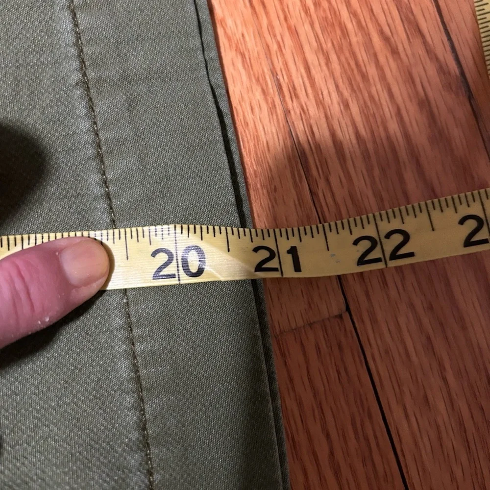 J. Crew Skirt Women 6 Green A line Front Slit Twill Cotton Casual Classic Preppy - Picture 5 of 6